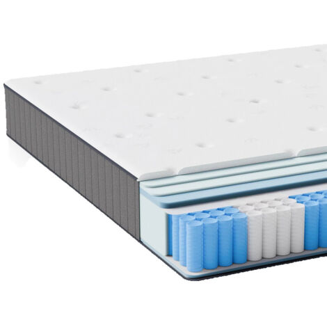 Matelas 180x200 ressorts ensachés – 25 cm – 7 zones différenciées – H3 – Confort ergonomique avec mousse diatomite (1/5)