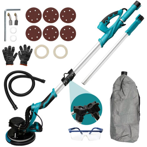 Ponceuse électrique pour cloisons sèches 1250 W – Rectifieuse murale – Anti-poussière – Auto-aspirante – Portative – Décollement mastic (1/5)
