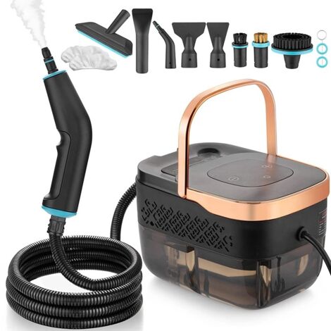 105 ° C Nettoyeur vapeur haute pression, chaleur rapide 15s, 6 niveaux, comprend des accessoires et des pièces détachées, pour tissus, appareils électroménagers, hottes, Noir (1/4)