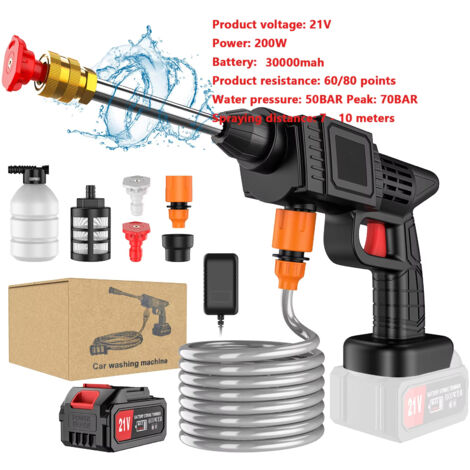 Makita – Nettoyeur HP 6 en 1 – 70 bars – Pistolet eau sans fil – Lavage voiture – Irrigation jardin – Batterie 21V