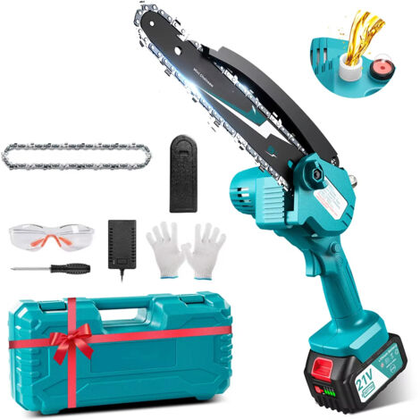 Kit mini tronçonneuse 8 pouces – Sans fil – Compatible Makita 18 V – Coupe bois et élagage – Sans batterie (1/5)