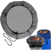 Filets de protection pour baril d'eau – 80 cm –Couvercle filet pour tonneau de pluie Cordon de serrage – Anti-insectes et débris – Polyester résistant, protège contre les débris