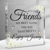 Cadeaux pour amis, meilleurs cadeaux d'anniversaire pour amis femmes, cadeaux d'amitié pour femmes, cadeaux pour meilleure amie, plaque de décoration en acrylique de remerciement pour meilleure amie