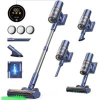 Aspirateur Sans Fil Laresar V11 - 75000PA Puissance Ultra, 90 Min Autonomie, 650W Moteur, Batterie Amovible, Écran Intelligent avec Filtre HEPA et Lumière Verte - Pour Maison & Animaux