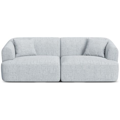 Canapé modulable 3 places en tissu structurel gris clair (1/5)