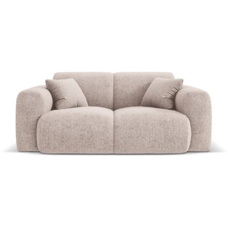 Canapé 2 places en chenille beige (1/5)