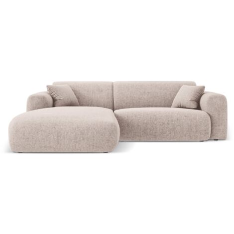 Canapé d'angle gauche 4 places en chenille beige (1/5)
