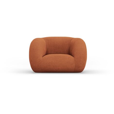 Fauteuil en bouclé marron (1/5)