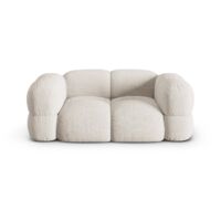Canapé 2 places en tissu structurel beige
