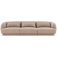 Canapé 3 places en velours beige