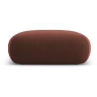 Pouf 2 places en velours cuir