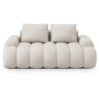 Canapé 2 places en tissu structurel beige