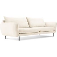 Canapé 3 places en velours beige clair