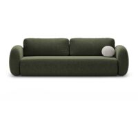 Canapé convertible avec coffre 3 places en chenille vert