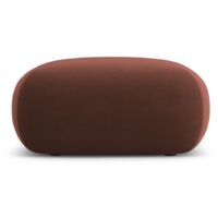 Pouf en velours cuir