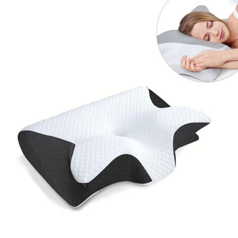 Oreiller cervical papillon en mousse à mémoire de forme, oreiller confortable à rebond lent, oreiller de lit