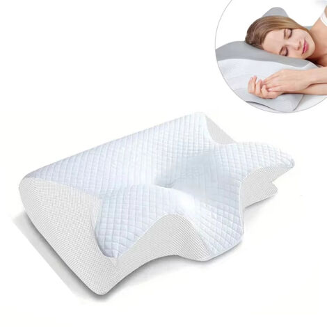 Oreiller de massage cervical papillon en mousse à mémoire de forme, rebond lent, oreiller ergonomique, orthopédique