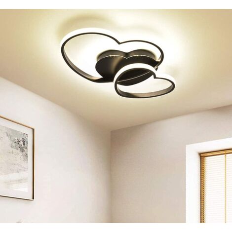 Plafonnier LED design moderne et affectueux, plafonnier pour enfants, dimmable avec télécommande, abat-jour en acrylique, plafonnier décoratif