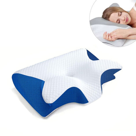 Oreiller de soutien cervical pour soulager les douleurs cervicales, oreiller ergonomique en mousse à mémoire de forme pour un sommeil réparateur