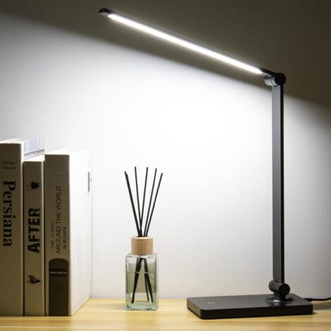 Lampe de bureau LED rechargeable, contrôle tactile, intensité variable, lampe de table pour la maison, le bureau, la chambre à coucher (1/5)