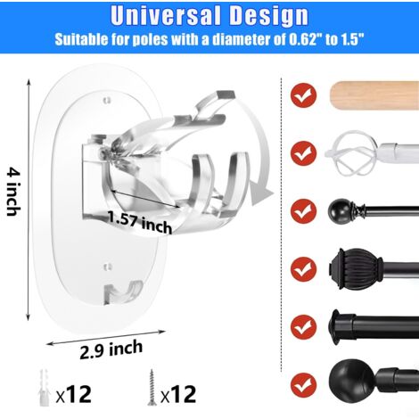 Tringle à rideaux autocollante sans perçage pour plafond, noir ou blanc, installation rapide pour chambres, chambres et salles de bains Tringle à rideaux autocollante sans perçage pour plafond, noir ou blanc, installation rapide pour chambres, chambres et salles de bains