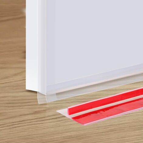 2PCS Joint en silicone transparent en forme de T pour les espaces entre portes et fenêtres, 1 m de coupe-froid pour porte latérale