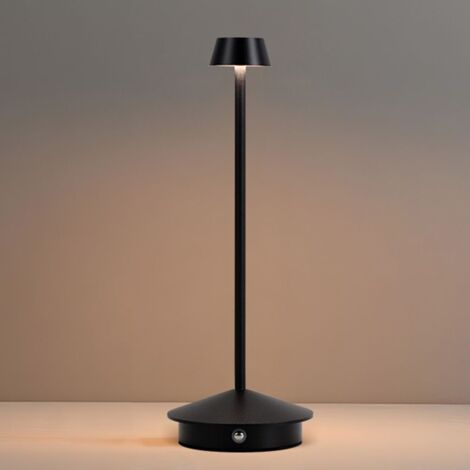 Lampe de table LED sans fil à intensité variable, 3 températures de couleur, lampe de nuit rechargeable, pour restaurant, chambre à coucher (1/5)