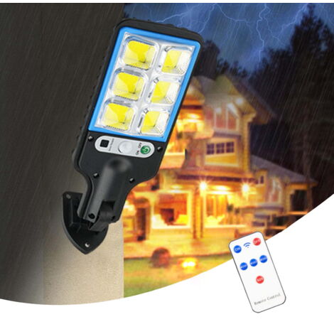 Lampes solaires d'extérieur avec 3 modes d'éclairage, lampadaire solaire à télécommande, lampe solaire à détecteur de mouvement pour l'extérieur (1/5)
