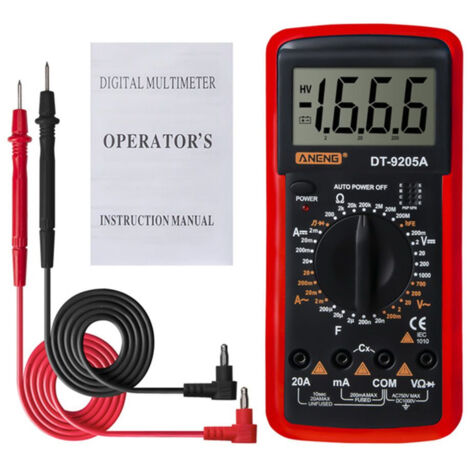 ANENG DT-9205A multimètre numérique testeur de Transistor AC/DC testeur électrique NCV multimètre automatique analogique professionnel (1/5)