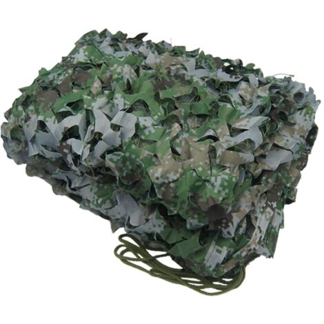 Filet de camouflage de l'armée, filet de camouflage, couverture d'été de la jungle forestière pour la décoration de tir de chasse, 2 x 3 m (1/5)