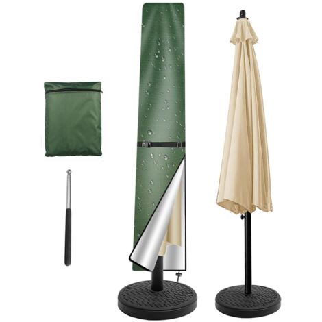Housse de parasol de jardin, imperméable, coupe-vent, anti-UV, avec fermeture éclair, tissu Oxford 210D, 170 x 35 cm (1/5)
