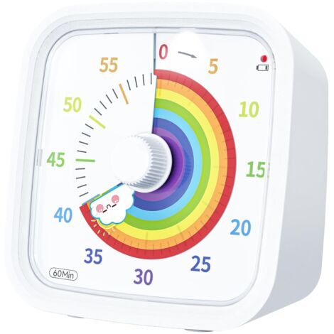 Minuteur Visuel Arc-en-Ciel avec étui de Protection, Rainbow Timer Enfant Compte à Rebours de 60 Minutes Minuteur pour Enfants et Adultes (1/5)