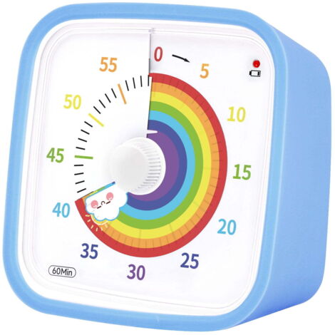 Minuterie visuelle pour enfants, chronomètre et compte à rebours de 60 minutes pour enfants et adultes, outil de gestion du temps silencieux (1/5)