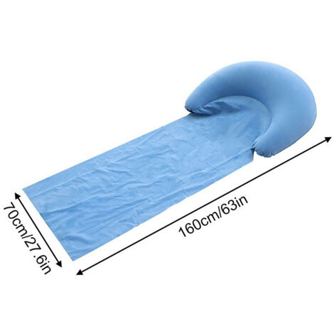 Lot de 2 matelas gonflables pour piscine - Hamac à eau pour adultes - Jouet d'eau avec filet 4 en 1 - Matelas gonflable de piscine