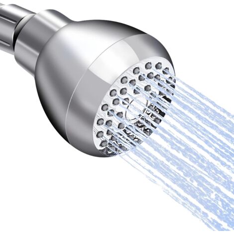 Pommeau de douche à haute pression, pommeau de douche fixe, boule en laiton pivotante réglable, pommeaux de douche pluie de salle de bain (1/5)