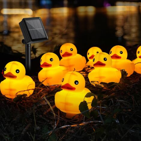 Paquet de 8 lumières solaires de jardin imperméables, lumières solaires de voie de canard avec 8 Modes, guirlandes solaires sur piquet de 13,5 pieds (1/5)