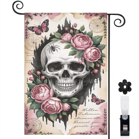 Drapeau de jardin décoration pour maison de campagne toile lavable double face 30 x 45 cm pour cour maison terrasse (1/5)