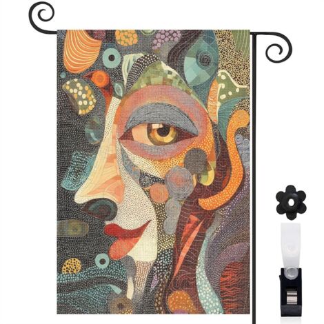 Drapeau de jardin décoration pour maison de campagne toile durable double face 30 x 45 cm pour entrée maison (1/5)