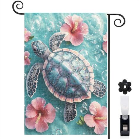 Drapeau de jardin décoratif décoration pour maison de campagne toile épaisse double face 30 x 45 cm pour cour maison terrasse (1/5)
