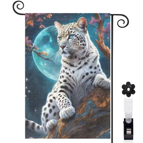 Drapeau de jardin décoratif décoration saisonnière toile durable double face 30 x 45 cm pour entrée maison (1/5)