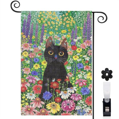 Drapeau de jardin extérieur décoration pour maison de campagne toile épaisse double face 30 x 45 cm pour entrée maison (1/5)