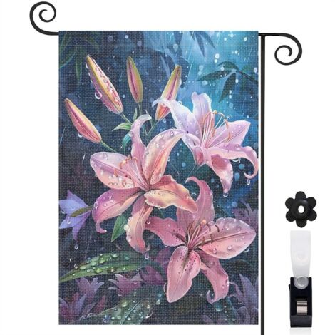 Drapeau de jardin décoratif décoration pour maison de campagne toile épaisse double face 30 x 45 cm pour porche et cour (1/5)