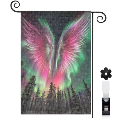 Drapeau de jardin décoratif décoration extérieure toile lavable double face 30 x 45 cm pour cour maison terrasse (1/5)