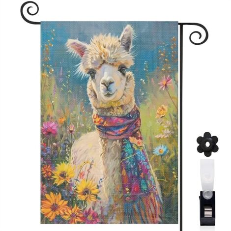 Drapeau de jardin décoratif décoration pour maison de campagne toile durable double face 30 x 45 cm pour jardin maison (1/5)