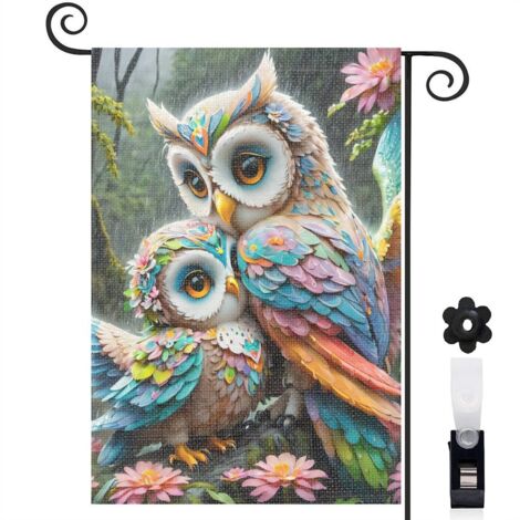 Drapeau de jardin décoration extérieure toile épaisse double face 30 x 45 cm pour jardin maison (1/5)