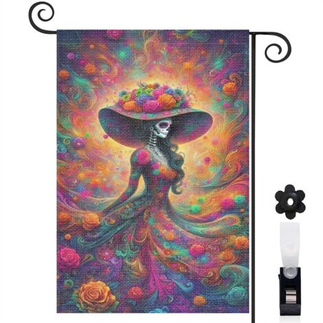 Drapeau de jardin décoration pour maison de campagne toile résistante double face 30 x 45 cm pour porche et cour (1/5)