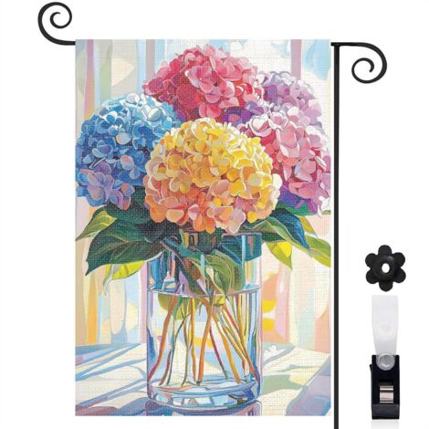Drapeau de jardin décoration pour maison de campagne toile durable double face 30 x 45 cm pour cour maison terrasse (1/5)