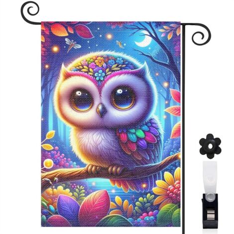 Drapeau de jardin Bienvenue en tissu résistant 30 x 45 cm vertical décoration extérieure (1/5)
