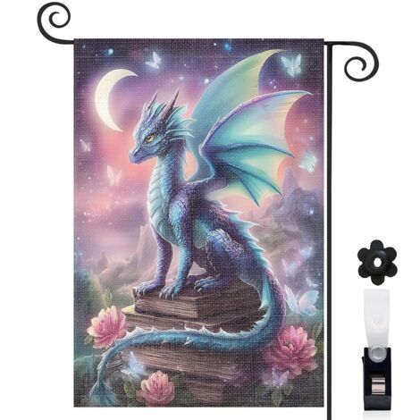 Drapeau de jardin décoration pour maison de campagne toile épaisse double face 30 x 45 cm pour jardin maison (1/5)