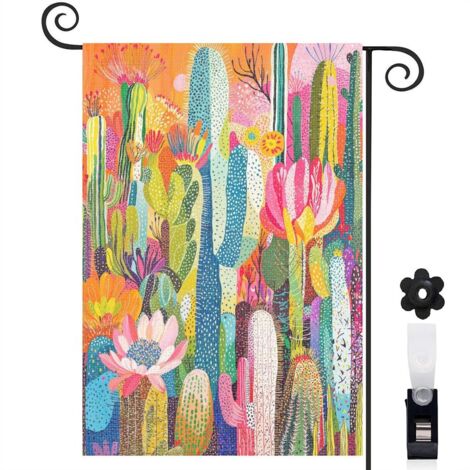 Drapeau de jardin décoration pour maison de campagne toile épaisse double face 30 x 45 cm pour cour maison terrasse (1/5)